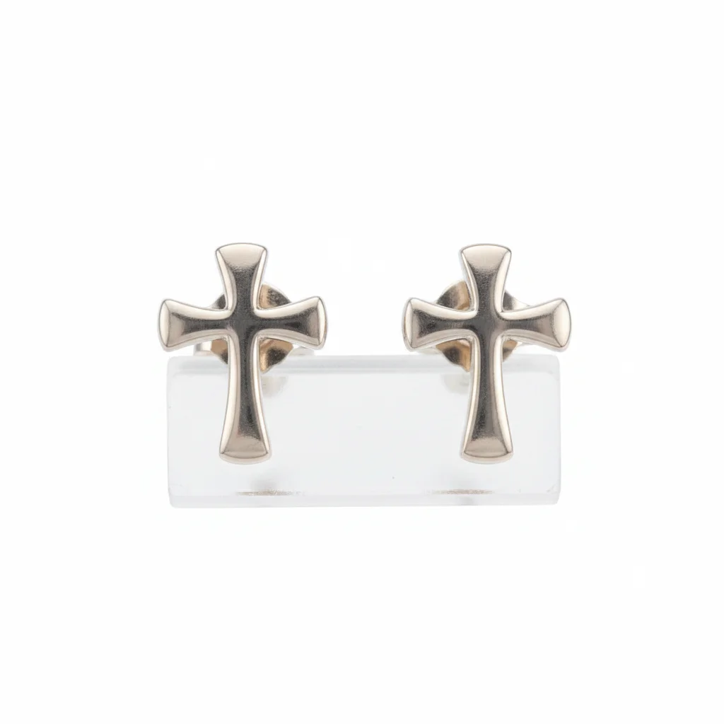 Faith Cross Stud Earrings