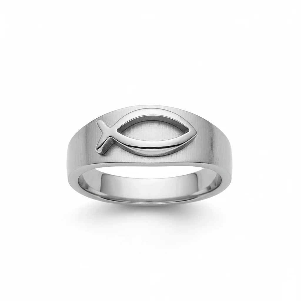 Ichthys Faith Symbol Ring